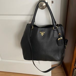 Prada Black Leather Tote